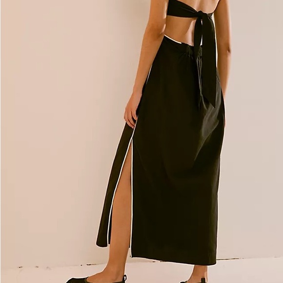 Free People Black Linen Midi Dress - Picture 2 of 5